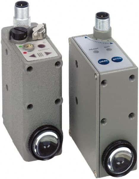 Diffuse Photoelectric Sensor, M12, Rectangular, Selectable Light On/Dark On, NPN and PNP